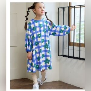 Blue and Green Floral Dress